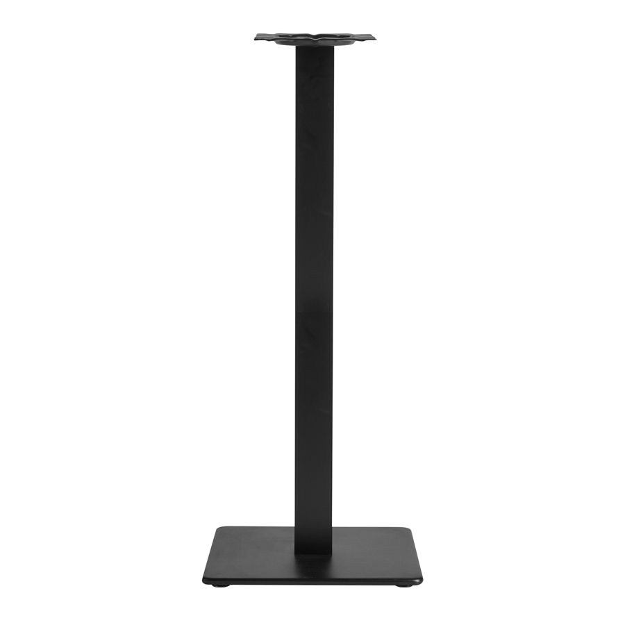 Anzio black small square poseur bar table base.