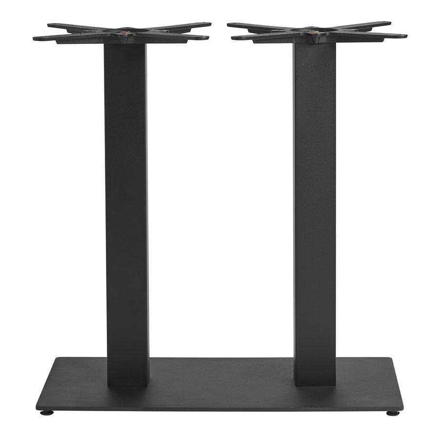Boston sleek black large rectangular dining table base.