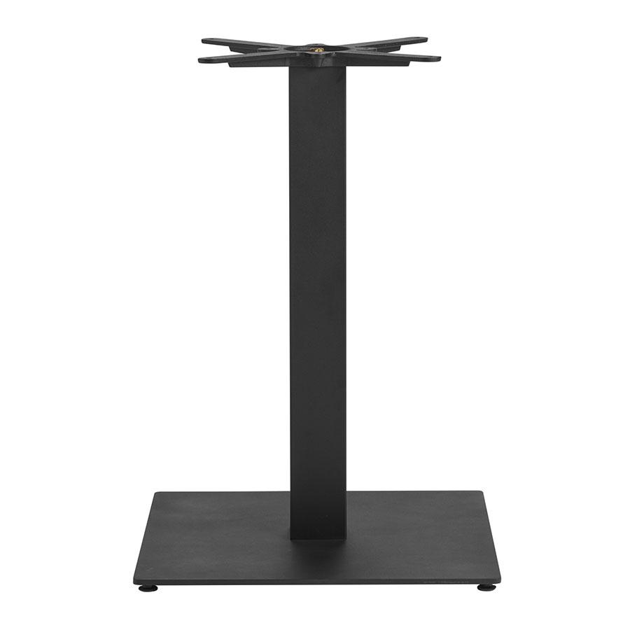 Boston sleek black large square dining table base.