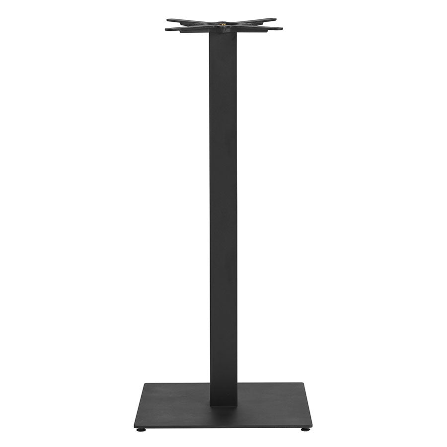 Boston sleek black large square bar table base.