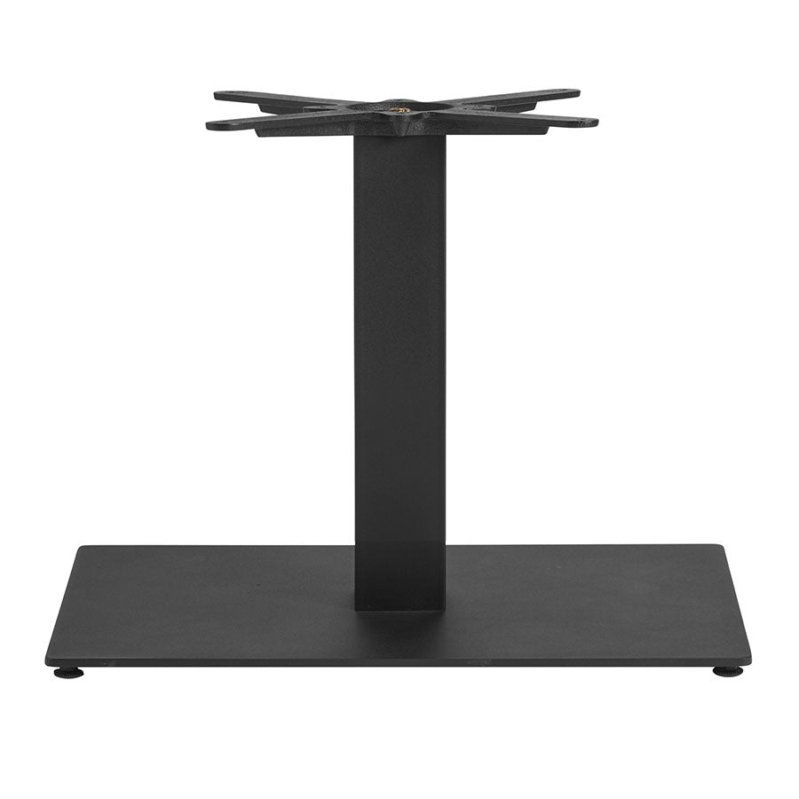 Boston sleek black small rectangular coffee table base.