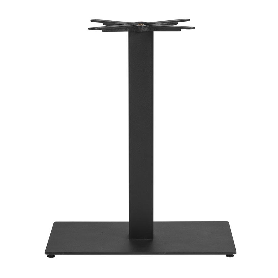 Boston sleek black small rectangular dining table base.