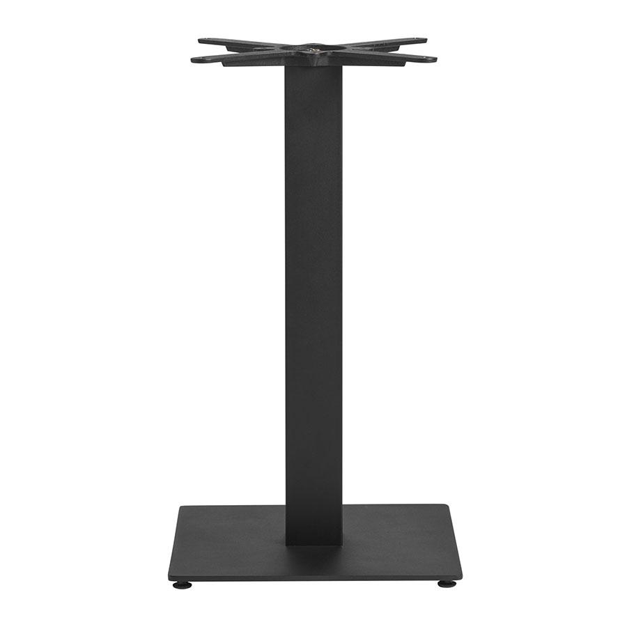 Boston sleek black small square dining table base.