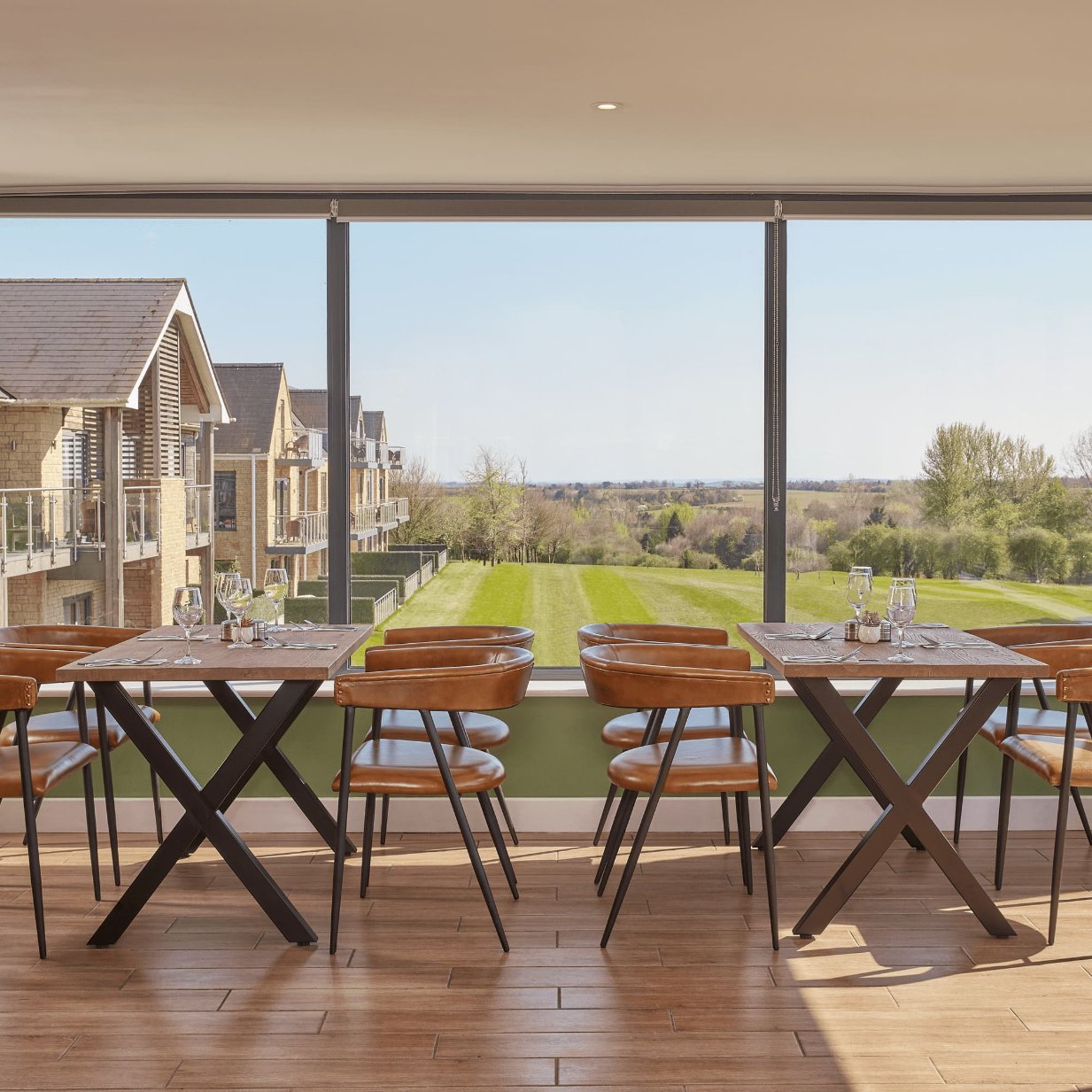 Mario armchairs in a restaurant setting.