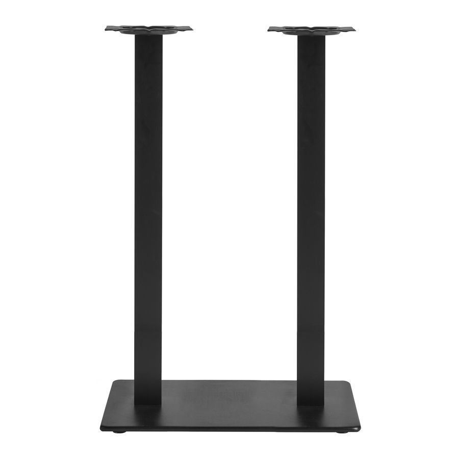 Anzio black large rectangle poseur bar table base.