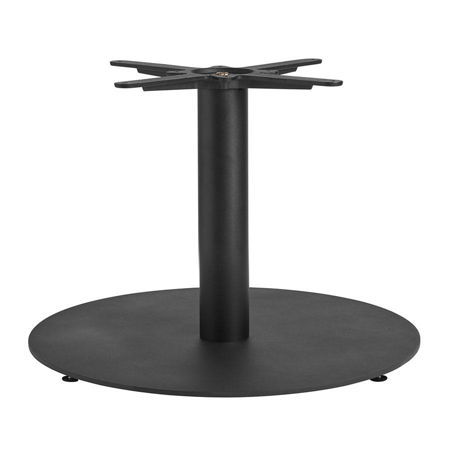 Boston sleek black large round coffee table base.